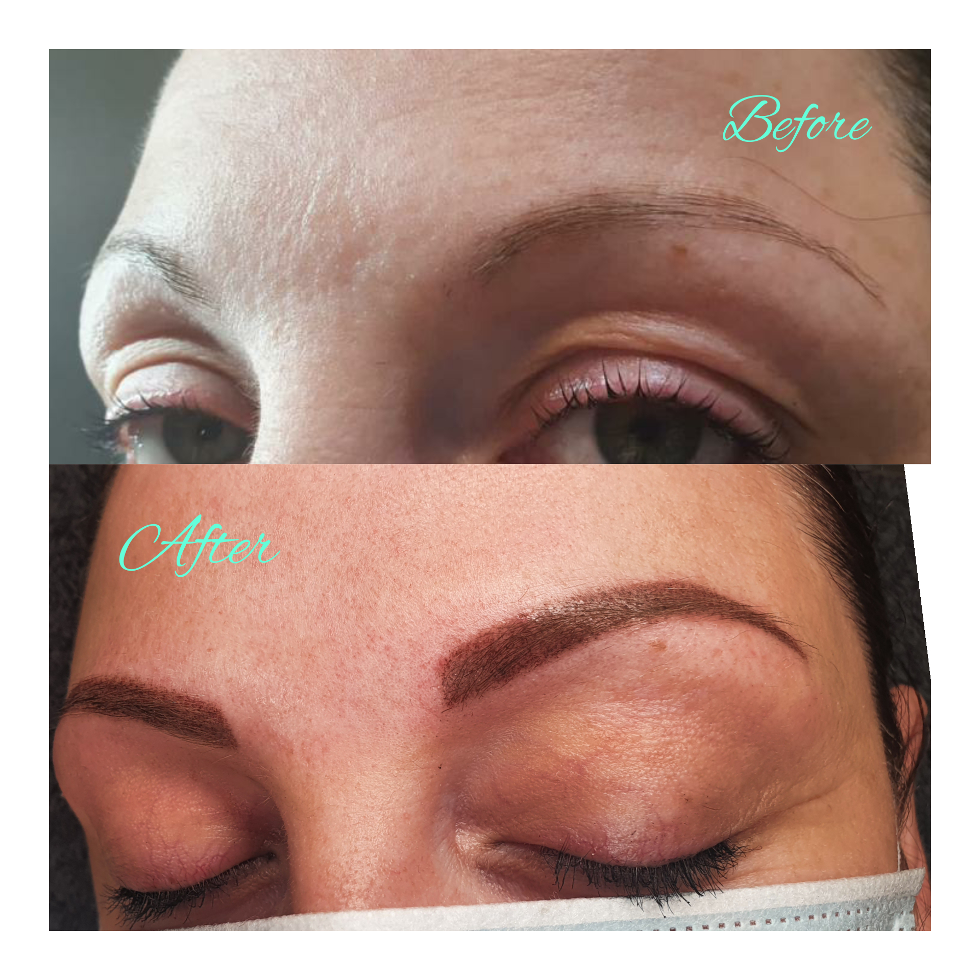 semi permanent make up before after